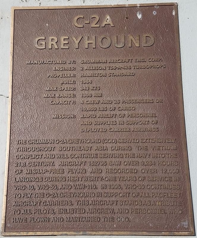 C-2A Greyhound Marker image. Click for full size.