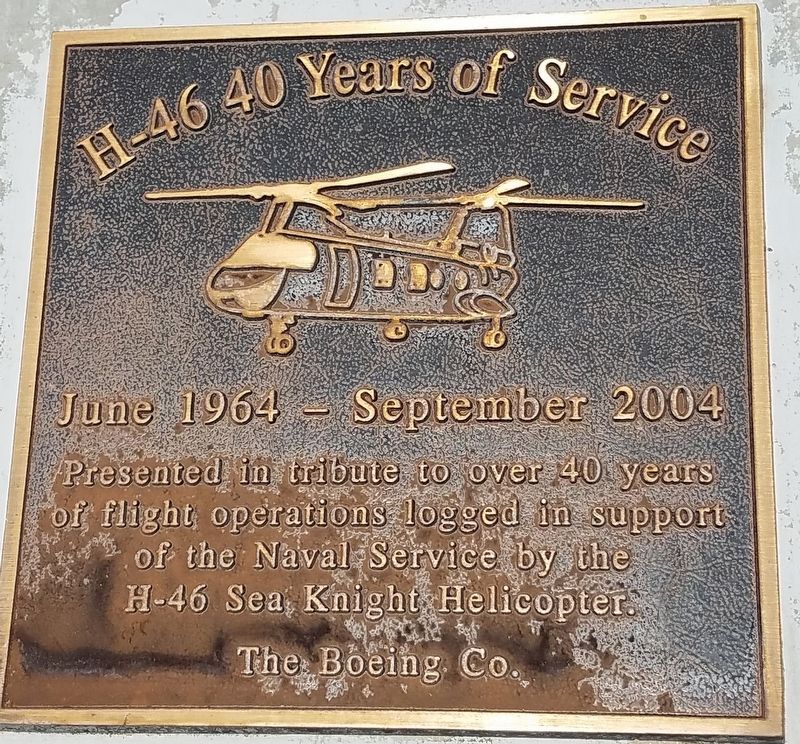 H-46 40 Years of Service Marker image. Click for full size.