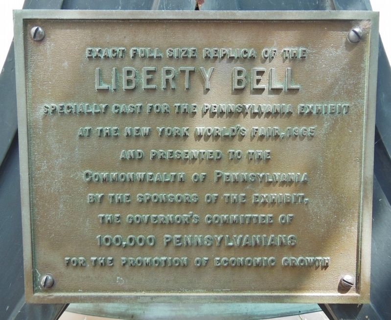 Pennsylvania's Liberty Bell Replica Marker image. Click for full size.