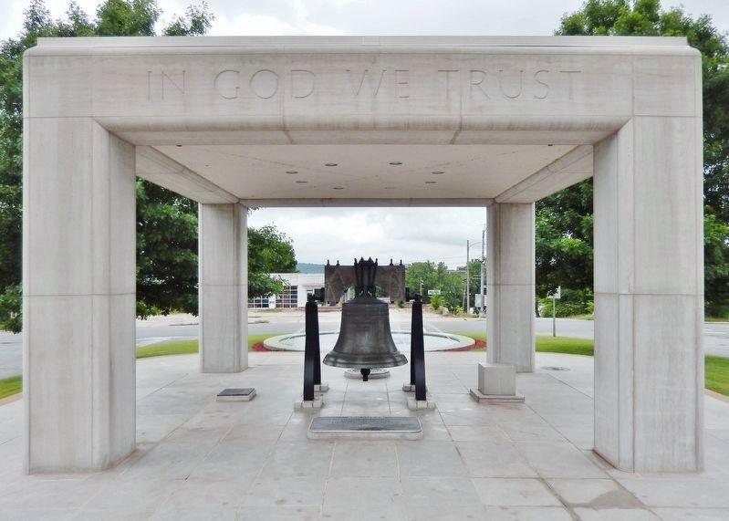 American Revolution Bicentennial Plaza & Liberty Bell Replica (<i>looking north from Capitol</i>). Click for full size. American Revolution Bicentennial Plaza & Liberty Bell Replica (<i>looking north from Capitol</i>) image. Click for full size.