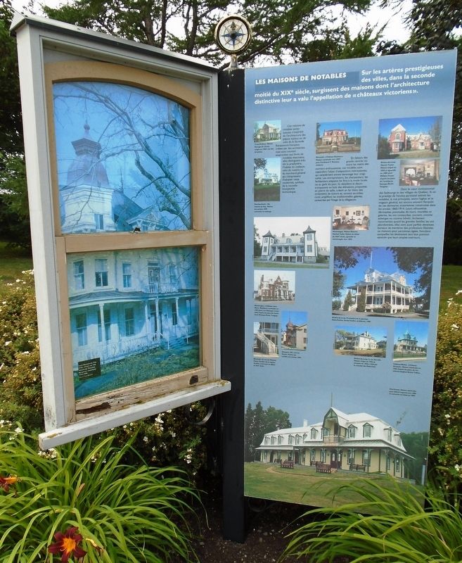 Les maisons de notables / Noteworthy Houses Marker image. Click for full size.