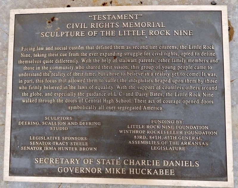 "Testament" Marker. Click for full size. "Testament" Marker image. Click for full size.