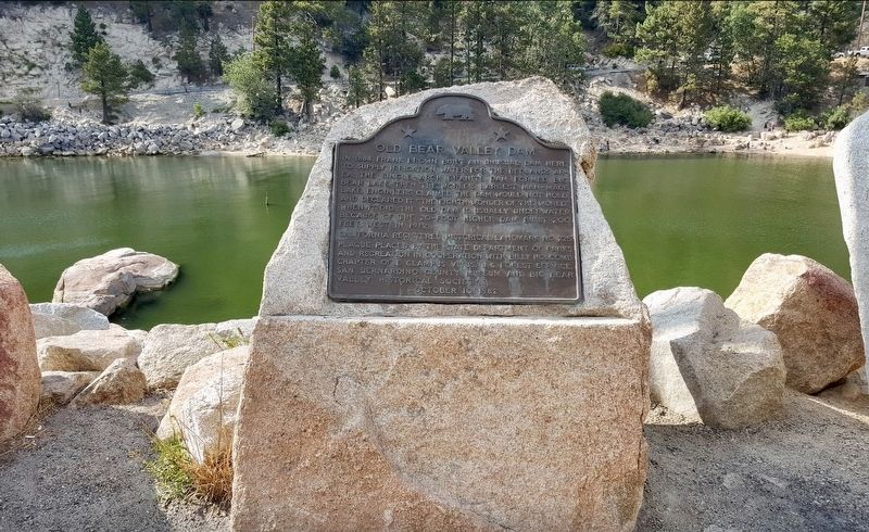 Old Bear Valley Dam Marker image. Click for full size.