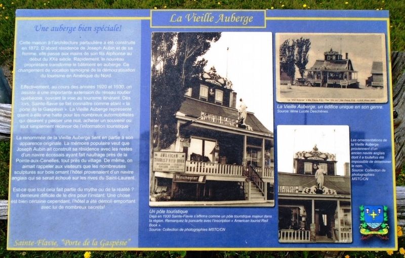 <i>La Vielle Auberge / The Old Inn</i> Marker image. Click for full size.
