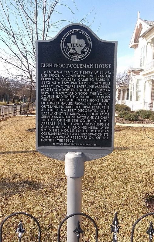 Lightfoot - Coleman House Marker image. Click for full size.