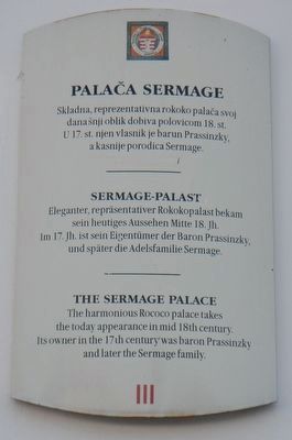 Palača Sermage Marker image. Click for full size.