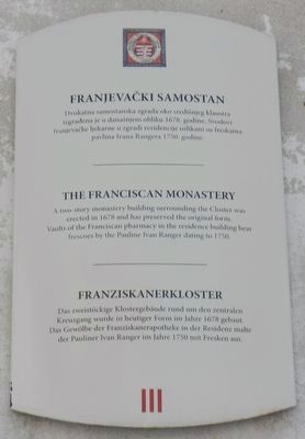 Franjevački Samostan Marker image. Click for full size.