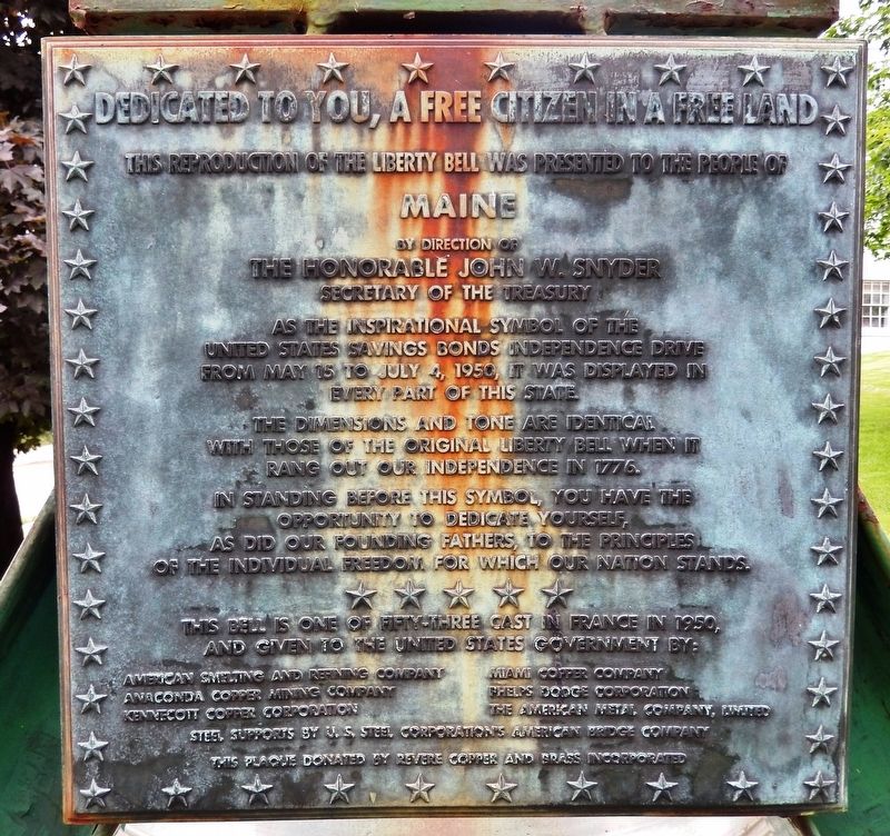 Dedicated to You, A Free Citizen in a Free Land Marker image. Click for full size.