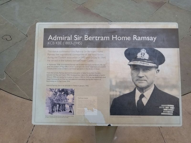 Admiral Sir Bertram Home Ramsay Marker image. Click for full size.