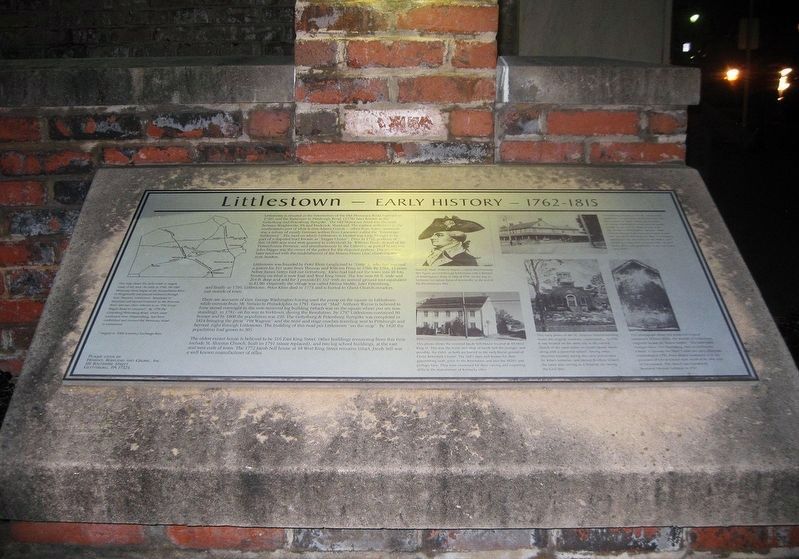 Littlestown—Early History—1762-1815 wayside at Littlestown History Plaza image. Click for full size.