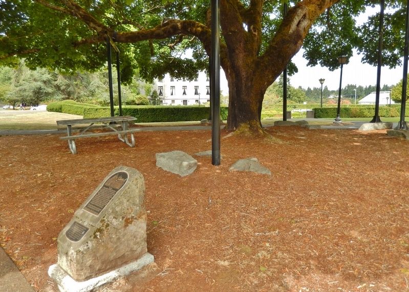The First William Winlock Miller High School Marker (<i>wide view; Sunken Gardens in background</i>). Click for full size. The First William Winlock Miller High School Marker (<i>wide view; Sunken Gardens in background</i>) image. Click for full size.