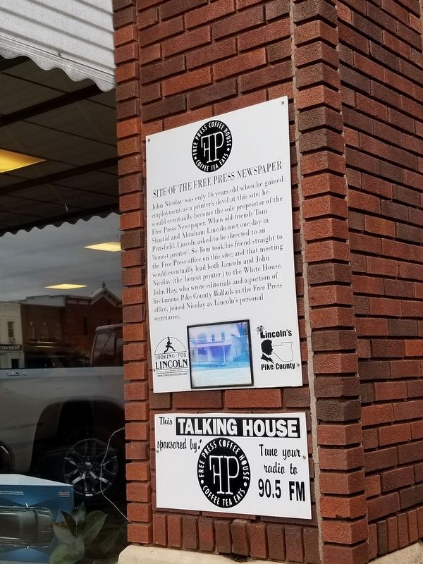 Free Press Newspaper Office Marker. Click for full size. Free Press Newspaper Office Marker image. Click for full size.