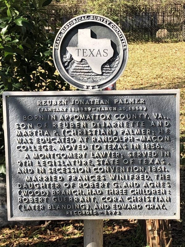 Reuben Jonathan Palmer Marker image. Click for full size.