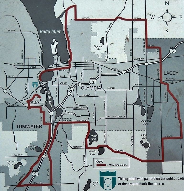 Marker detail: Marathon Course. Click for full size. Marker detail: Marathon Course image. Click for full size.