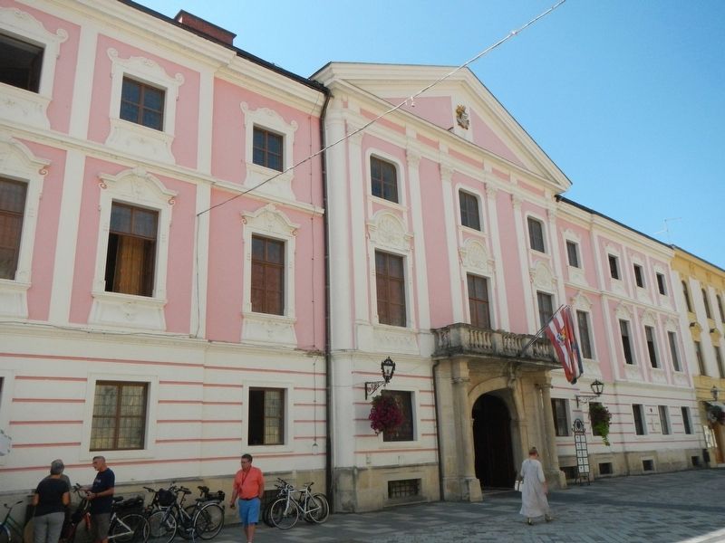 The Vara�din County Palace and Marija Terez�a Habstur�ko-Lotarin�ka Marker image. Click for full size.