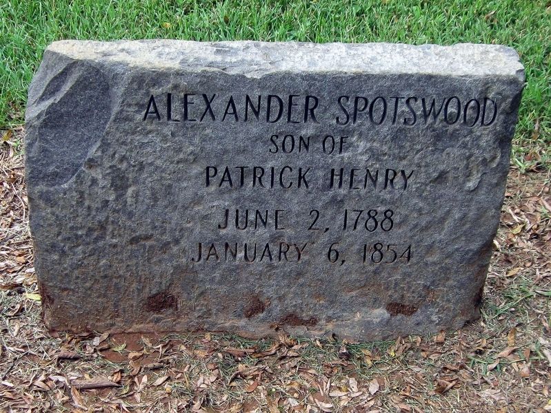 Grave of Alexander Spotswood Henry. image. Click for full size.