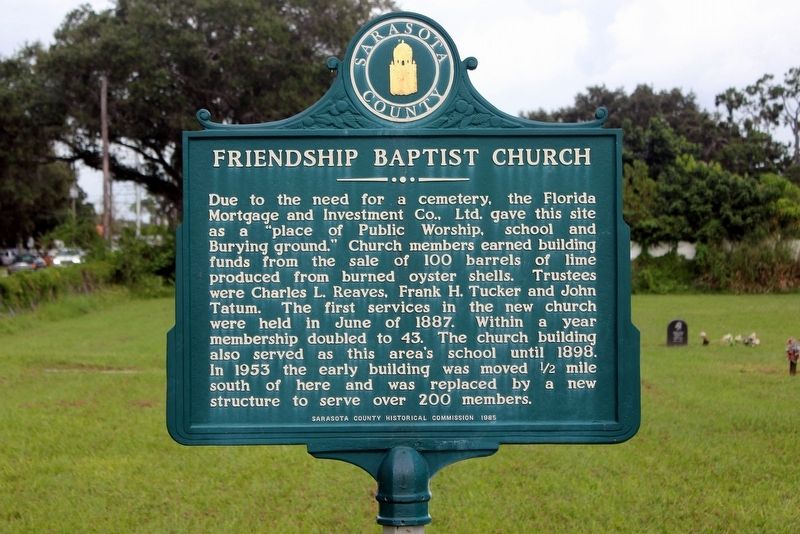 Friendship Baptist Church Marker Side 2 image. Click for full size.