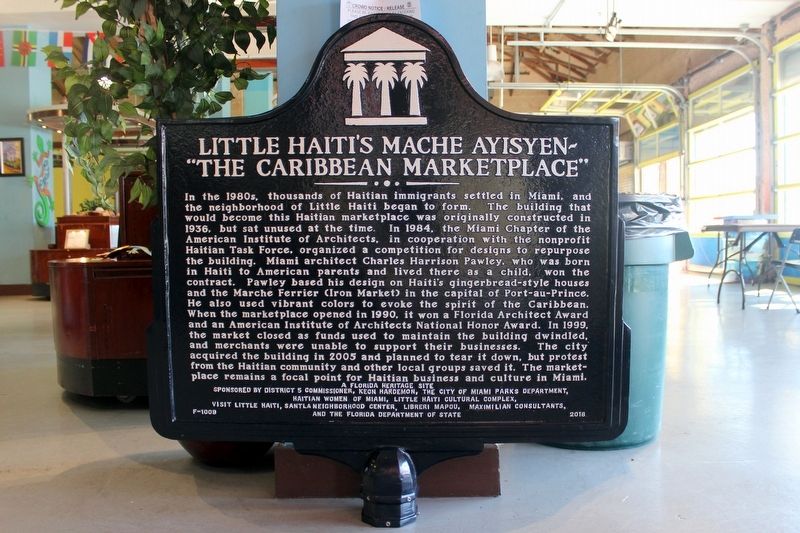Little Haiti's Mache Ayisyen-"The Caribbean Marketplace" Historical Marker