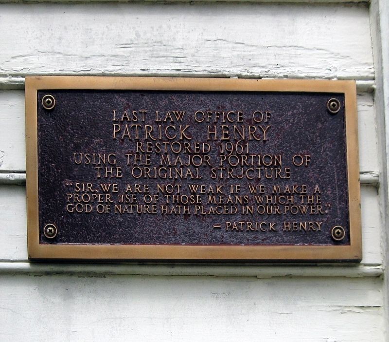 Last Law Office of Patrick Henry Marker. Click for full size. Last Law Office of Patrick Henry Marker image. Click for full size.