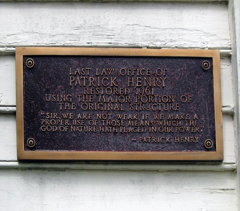 Last Law Office of Patrick Henry Marker image. Click for full size.