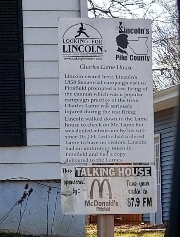 Charles Lame House Marker image. Click for full size.