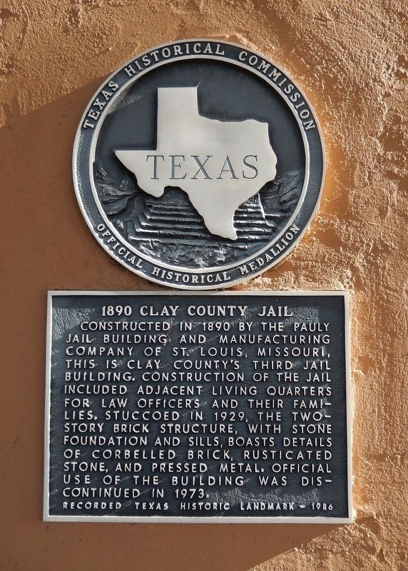 1890 Clay County Jail Marker. Click for full size. 1890 Clay County Jail Marker image. Click for full size.