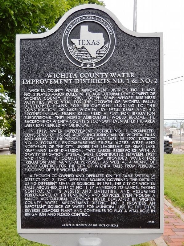 Wichita County Water Improvement Districts No. 1 & No. 2 Marker image. Click for full size.