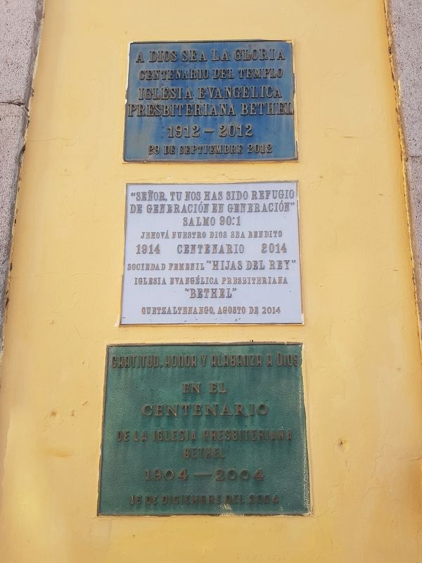 Additional markers at the Bethel Evangelical Presbyterian Church. Click for full size. Additional markers at the Bethel Evangelical Presbyterian Church image. Click for full size.