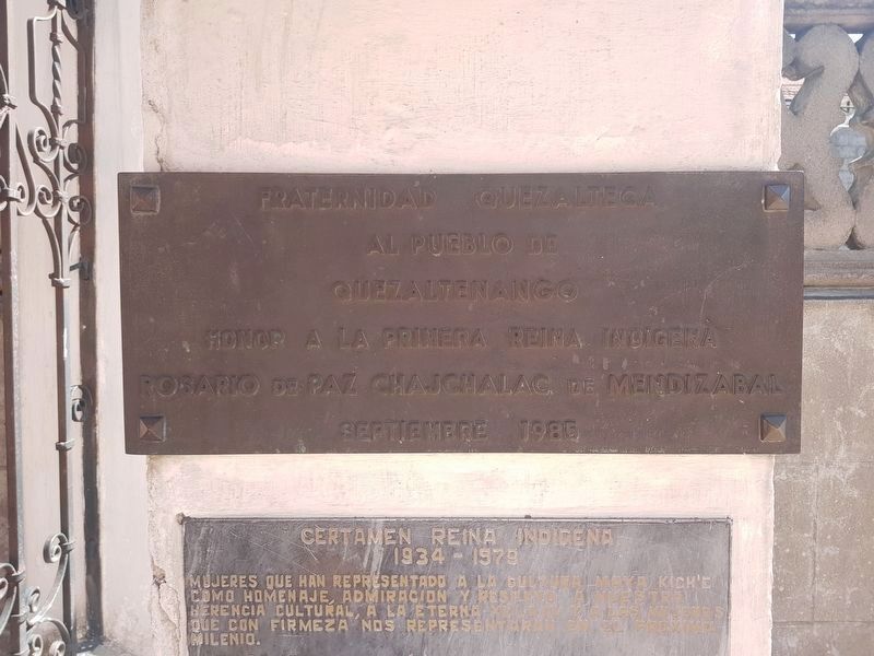 Rosario de Paz Chajchalac de Mendizabal Marker. Click for full size. Rosario de Paz Chajchalac de Mendizabal Marker image. Click for full size.