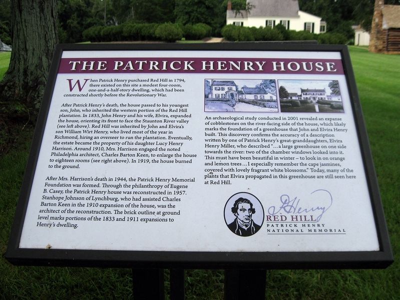 Patrick Henry House Marker image. Click for full size.