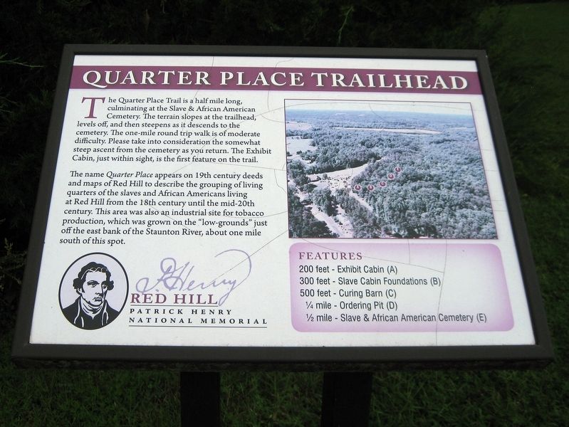Quarter Place Trailhead Marker. Click for full size. Quarter Place Trailhead Marker image. Click for full size.