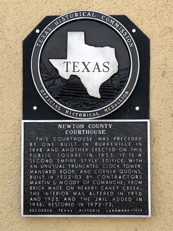 Newton County Courthouse Marker image. Click for full size.
