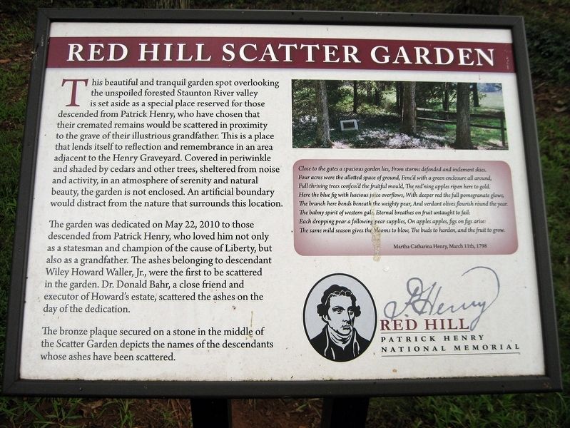 Red Hill Scatter Garden Marker image. Click for full size.