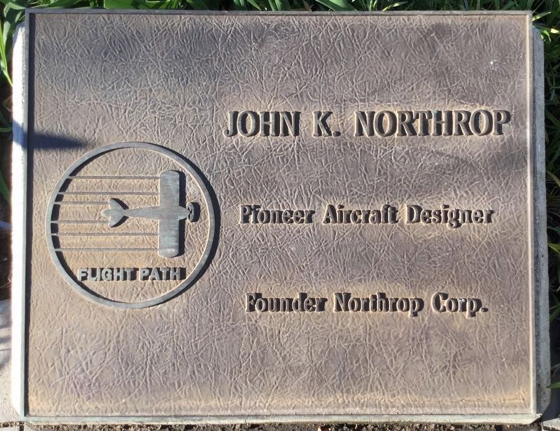 Flight Path Honoree, John K. Northrop image. Click for full size.