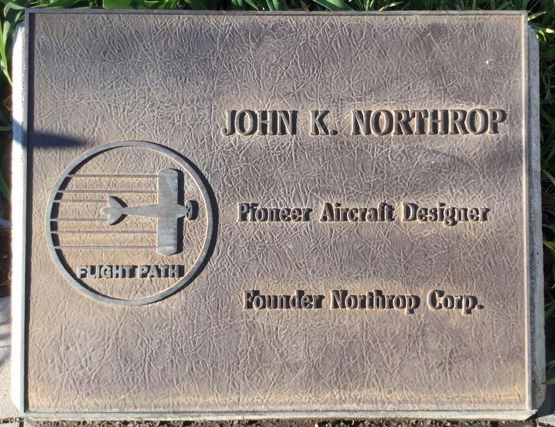 Flight Path Honoree, John K. Northrop. Click for full size. Flight Path Honoree, John K. Northrop image. Click for full size.