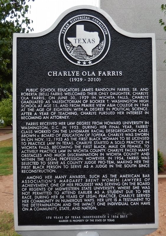 Charlye Ola Farris Marker image. Click for full size.