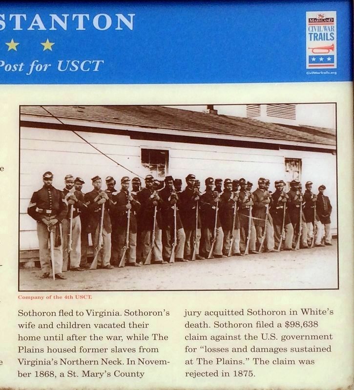 Right half of the Camp Stanton Marker image. Click for full size.