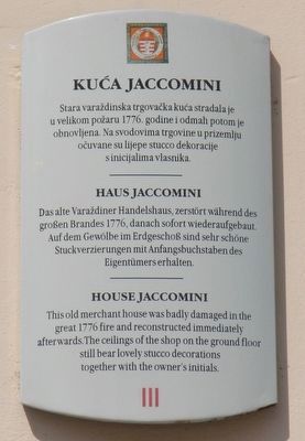 Kuća Jaccomini Marker image. Click for full size.