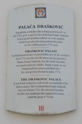 Palača Draković Marker image. Click for full size.