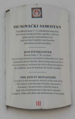 Isusovački Samostan Marker image. Click for full size.