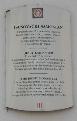 Isusovački Samostan Marker. Click for full size. Isusovački Samostan Marker image. Click for full size.