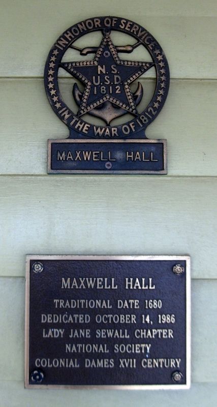 Markers on the front porch of the house.. Click for full size. Markers on the front porch of the house. image. Click for full size.