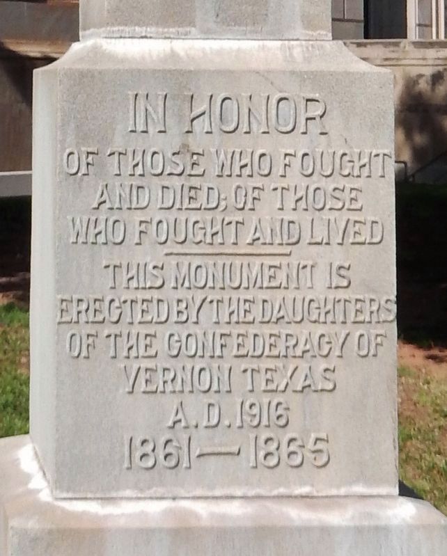 Vernon Texas Confederate Monument image. Click for full size.