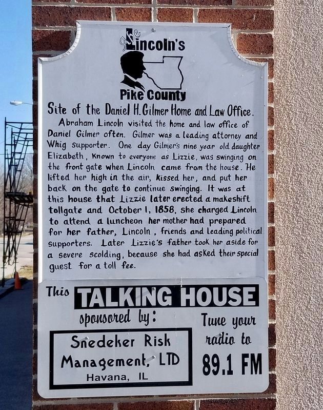 Site of the Daniel H. Gilmer Home and Law Office. Marker. Click for full size. Site of the Daniel H. Gilmer Home and Law Office. Marker image. Click for full size.