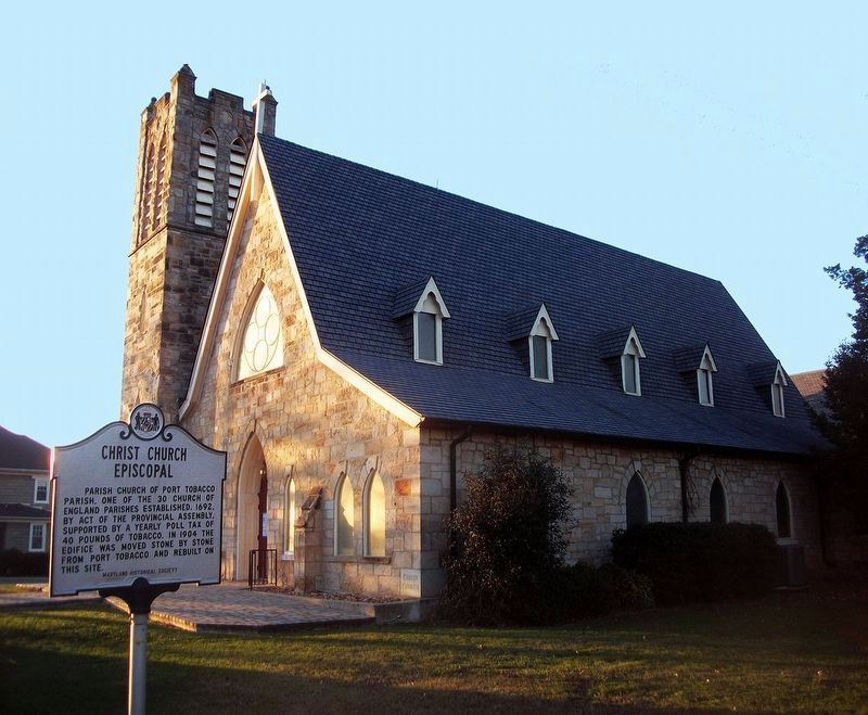 Christ Church Episcopal Marker and church exterior image. Click for full size.