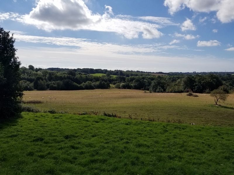 The marker overlooks the battlefield from the position of the last fighting. image. Click for full size.