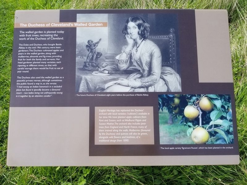 The Duchess of Cleveland�s Walled Garden Marker image. Click for full size.