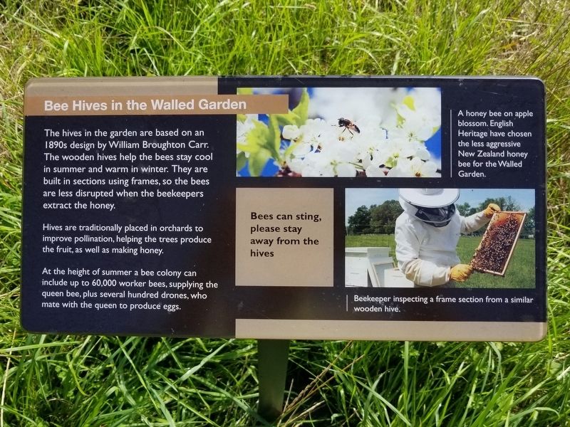 Beehives in the Walled Garden Marker. Click for full size. Beehives in the Walled Garden Marker image. Click for full size.