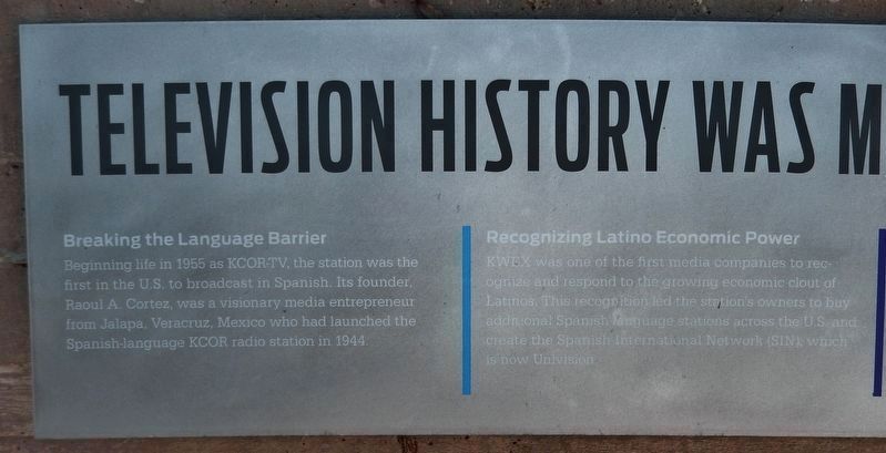 Television History was Made Here Marker (<i>English panel - left side</i>). Click for full size. Television History was Made Here Marker (<i>English panel - left side</i>) image. Click for full size.