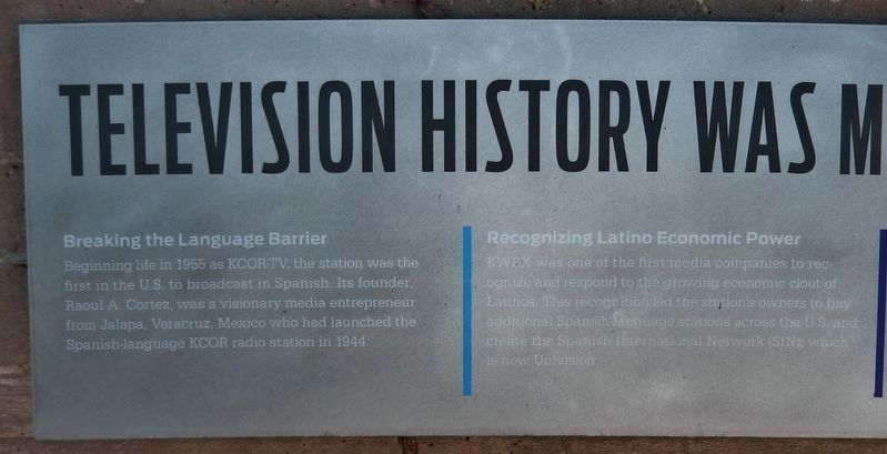 Television History was Made Here Marker (<i>English panel - left side</i>) image. Click for full size.
